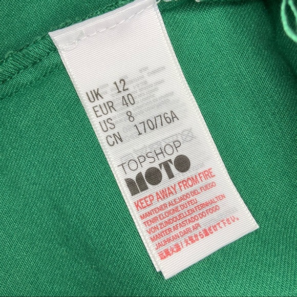 TOPSHOP Moto Green Jean Mini Skirt - Picture 10 of 11